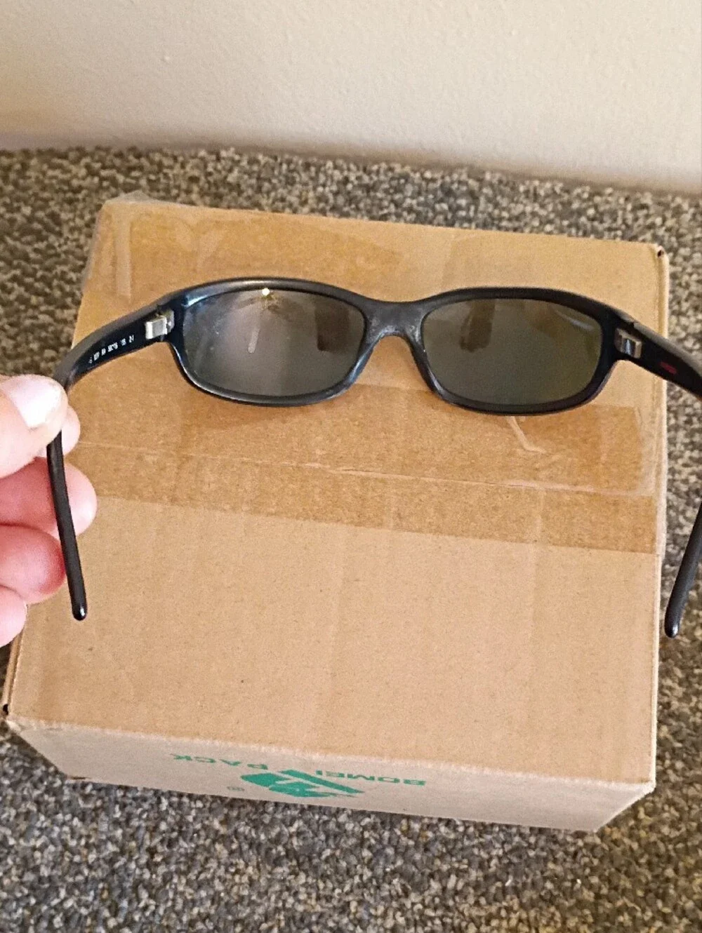 Carrera Men's Black Frame Sunglasses with Dark Lenses Frames Only